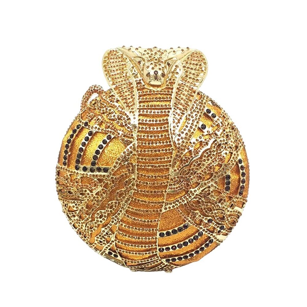 3919 Novelty Snake Shape Rhinestone Evening Clutch Glitter Animal Crystal